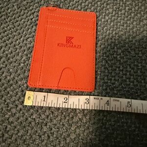 Vibrant Orange Kingmazi Card Holder